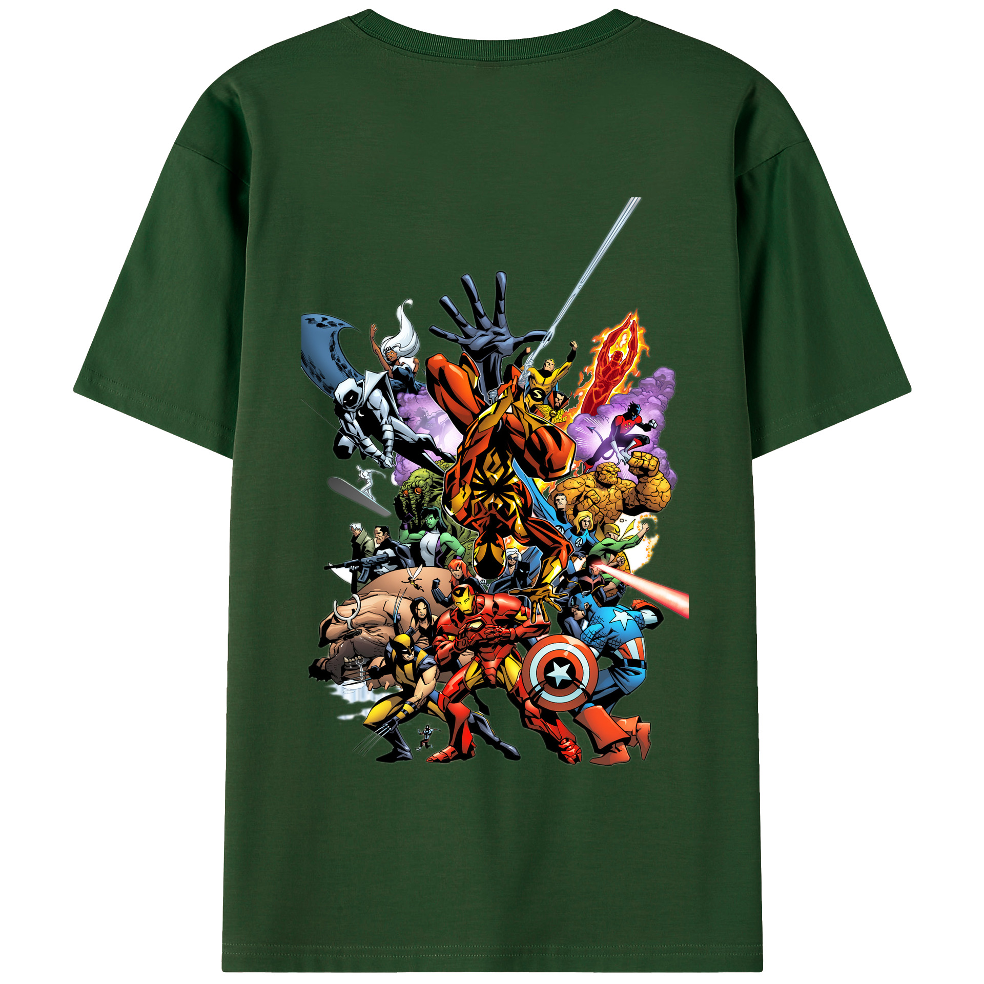 （画像用） アベンジャーズ The Avengers 綿100％半袖Tシャツ（背面プリント）